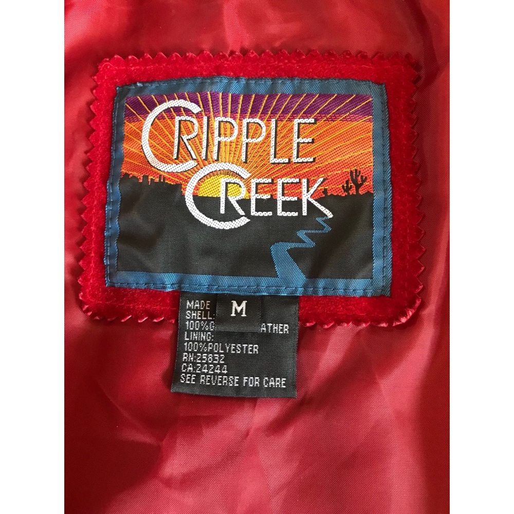 ABSOLUTELY GORGEOUS RED SUEDE CRIPPLE CREEK JACKET - Picture 3 of 8